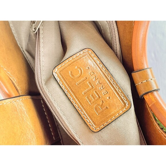 Relic Brand Convertible Shoulder Bag Wood Handles Floral Boho Patchwork Canvas - Picture 8 of 9